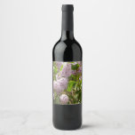 Lilac Bush Beautiful Purple Spring Flowers Wine Label