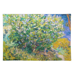 Lilac Bush by Vincent Van Gogh painting Cloth Placemat