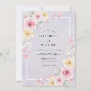 Lilac Butter Blossom Wedding Invitation