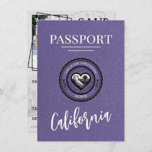Lilac California Passport Save The Date