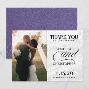 Lilac California Passport Thank You Card