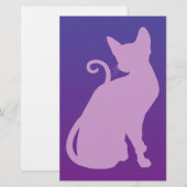 Lilac Cat on Purple (Front/Back)