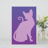Lilac Cat on Purple (Standing Front)