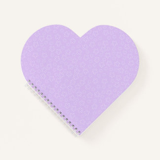 Lilac Cherry Blossom Heart Notebook