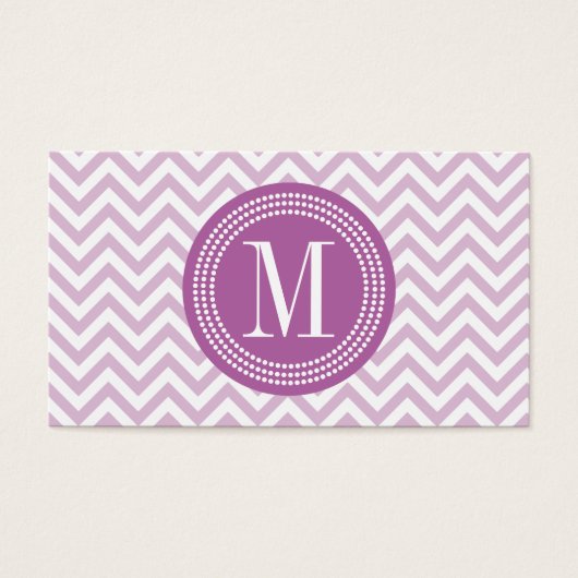 Lilac Chevron Zigzag Personalized Monogram (Front)