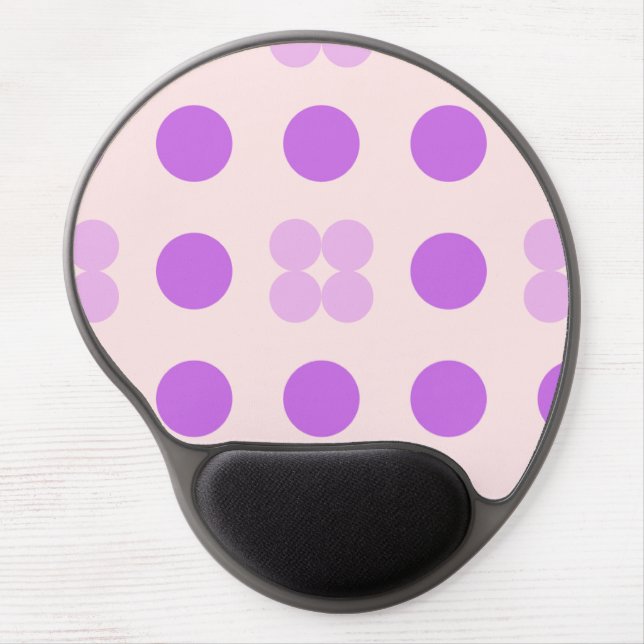Lilac Circles Gel Mouse Pad (Front)