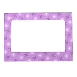 Lilac circles pattern magnetic frame