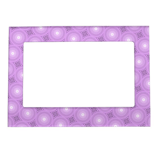 Lilac  circles pattern magnetic frame (Front)