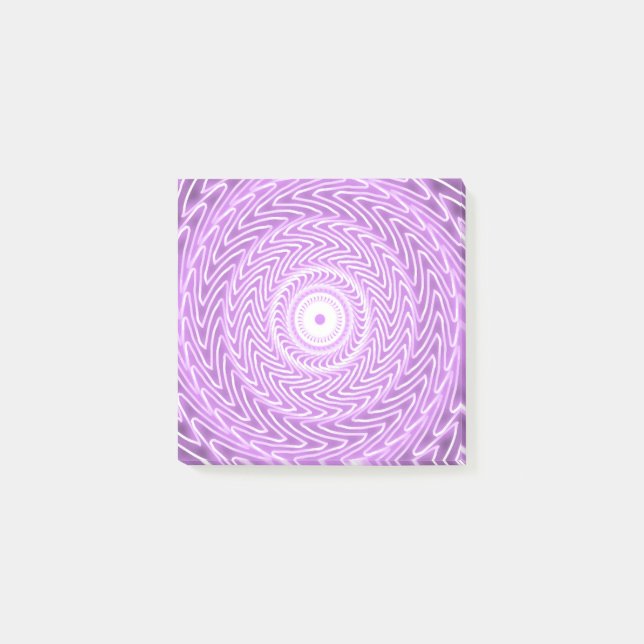 Lilac  circles pattern post-it notes (Front)