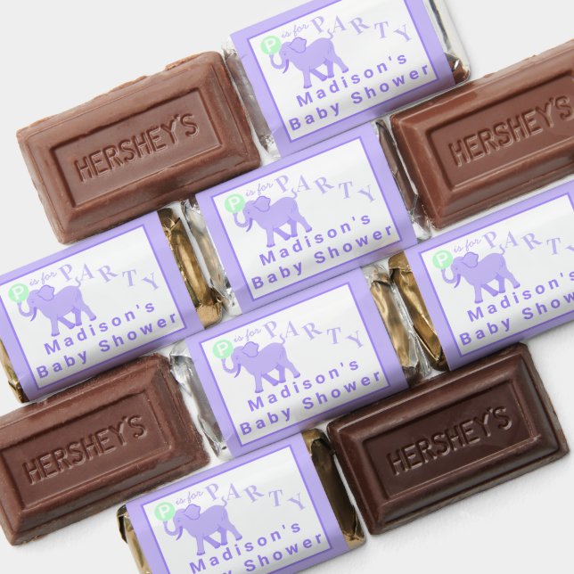 Lilac Circus Cute Elephant Custom Sweet Treat Hershey's Miniatures (Assorted)