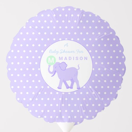 Lilac Circus Cute Elephant Party Decor Baby Shower Balloon