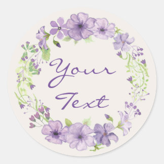 Lilac Classic Round Sticker