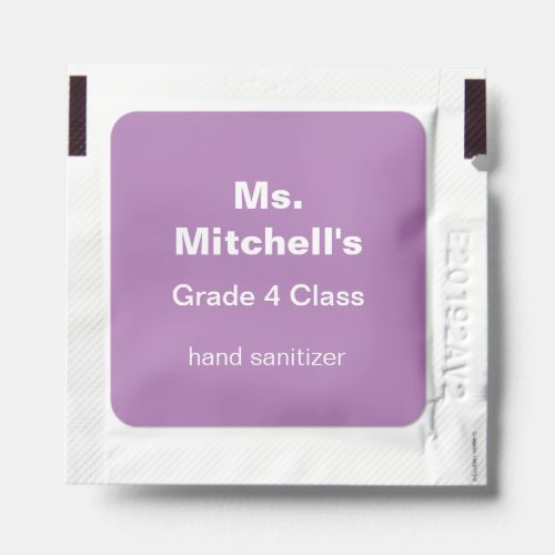 Lilac Classroom Hand Sanitizer Packet