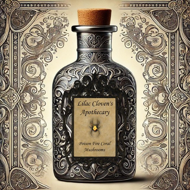 Lilac Cloven's Apothecary: Poison Fire Coral Sticker (Creator Uploaded)