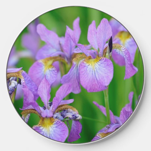 Lilac Color Blooming Iris Flowers  Wireless Charger