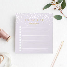 Lilac | Confetti Dots Personalized To-Do List Notepad