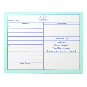 Lilac Crown Pink Border Decorative notepads