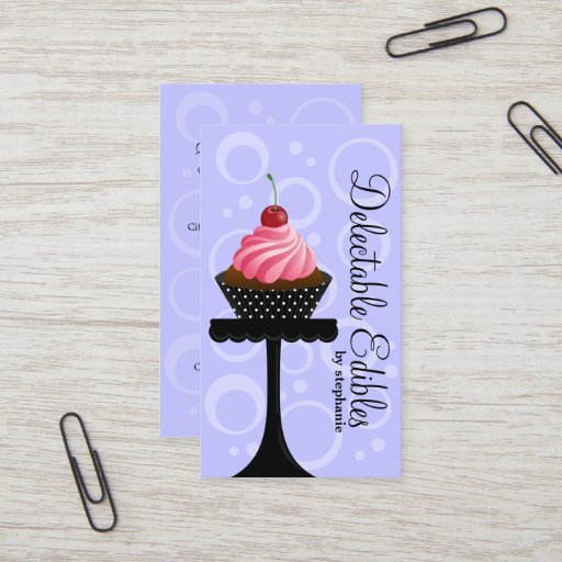 Customizable Cupcake Bakery Business Cards