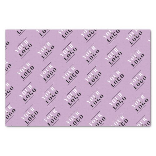 Lilac Custom Branded Tiled Logo Message Tissue Paper