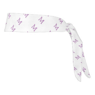 Lilac Custom Monogram Tie Headband