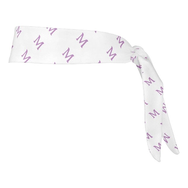 Lilac Custom Monogram  Tie Headband (Rotate 90)