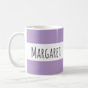 Lilac Custom Name Personalized Coffee Mug