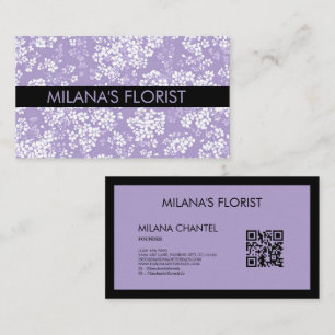 Lilac Daisy Modern Trendy Flower Florist Business Card
