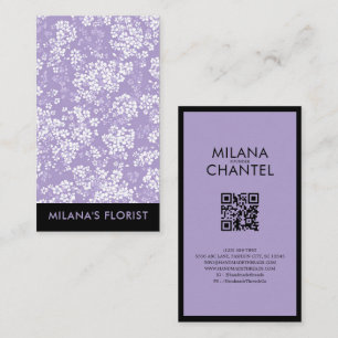 Lilac Daisy Modern Trendy Flower Florist Business Card