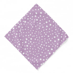 Lilac Dalmatian Spots, Dalmatian Dots, Dotted Bandana