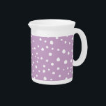 Lilac Dalmatian Spots, Dalmatian Dots, Dotted Beverage Pitcher<br><div class="desc">Cute,  fun and adorable dalmatian spots pattern in lilac and white color. Modern and trendy gift,  perfect for dalmatian lover in your life.</div>