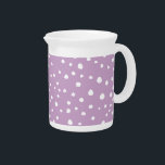 Lilac Dalmatian Spots, Dalmatian Dots, Dotted Beverage Pitcher<br><div class="desc">Cute,  fun and adorable dalmatian spots pattern in lilac and white color. Modern and trendy gift,  perfect for dalmatian lover in your life.</div>