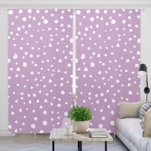 Lilac Dalmatian Spots, Dalmatian Dots, Dotted Blackout Curtains