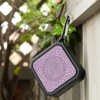Lilac Dalmatian Spots, Dalmatian Dots, Dotted Bluetooth Speaker