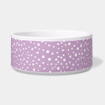 Lilac Dalmatian Spots, Dalmatian Dots, Dotted Bowl<br><div class="desc">Cute,  fun and adorable dalmatian spots pattern in lilac and white color. Modern and trendy gift,  perfect for dalmatian lover in your life.</div>