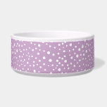 Lilac Dalmatian Spots, Dalmatian Dots, Dotted Bowl<br><div class="desc">Cute,  fun and adorable dalmatian spots pattern in lilac and white color. Modern and trendy gift,  perfect for dalmatian lover in your life.</div>