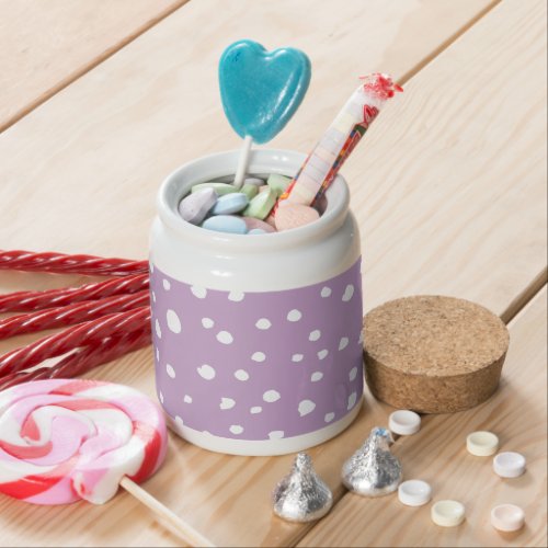 Lilac Dalmatian Spots Dalmatian Dots Dotted Candy Jar