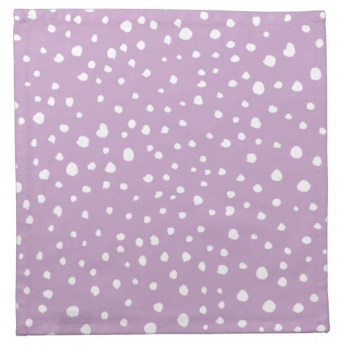 Lilac Dalmatian Spots Dalmatian Dots Dotted Cloth Napkin