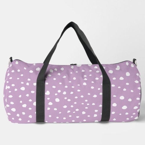 Lilac Dalmatian Spots Dalmatian Dots Dotted Duffle Bag