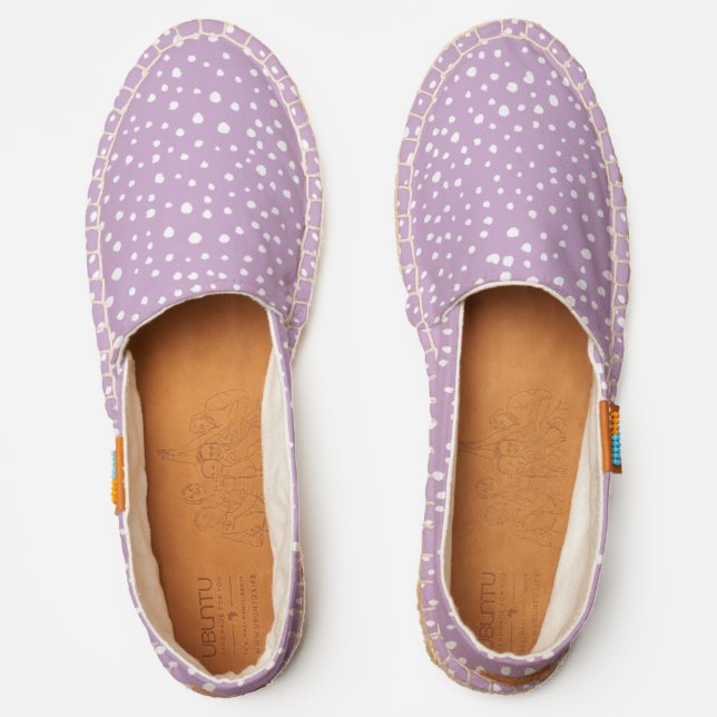 Lilac Dalmatian Spots, Dalmatian Dots, Dotted Espadrilles (Front)