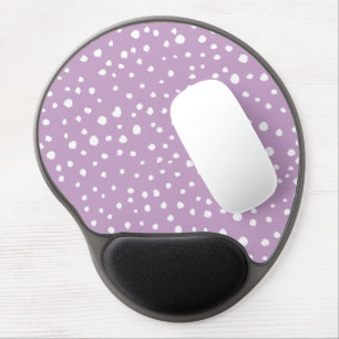 Lilac Dalmatian Spots, Dalmatian Dots, Dotted Gel Mouse Pad