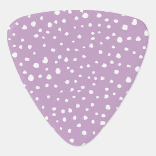 Lilac Dalmatian Spots, Dalmatian Dots, Dotted Guitar Pick