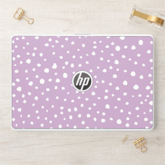 Lilac Dalmatian Spots, Dalmatian Dots, Dotted HP Laptop Skin