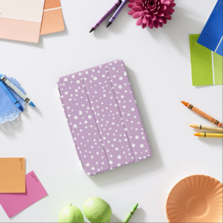 Lilac Dalmatian Spots, Dalmatian Dots, Dotted iPad Mini Cover