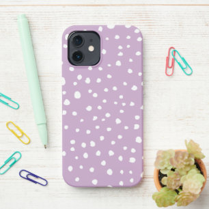 Lilac Dalmatian Spots, Dalmatian Dots, Dotted iPhone 12 Case