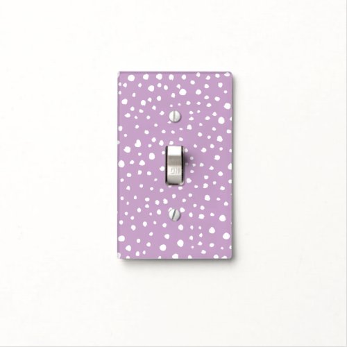 Lilac Dalmatian Spots Dalmatian Dots Dotted Light Switch Cover