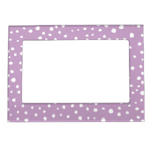 Lilac Dalmatian Spots, Dalmatian Dots, Dotted Magnetic Frame