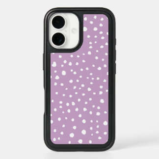 Lilac Dalmatian Spots, Dalmatian Dots, Dotted iPhone 16 Case