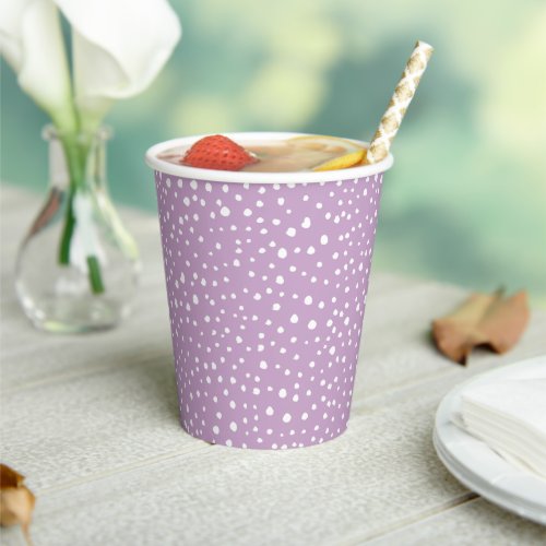 Lilac Dalmatian Spots Dalmatian Dots Dotted Paper Cups