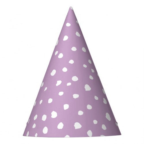 Lilac Dalmatian Spots Dalmatian Dots Dotted Party Hat