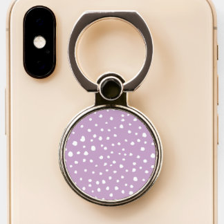 Lilac Dalmatian Spots, Dalmatian Dots, Dotted Phone Ring Stand